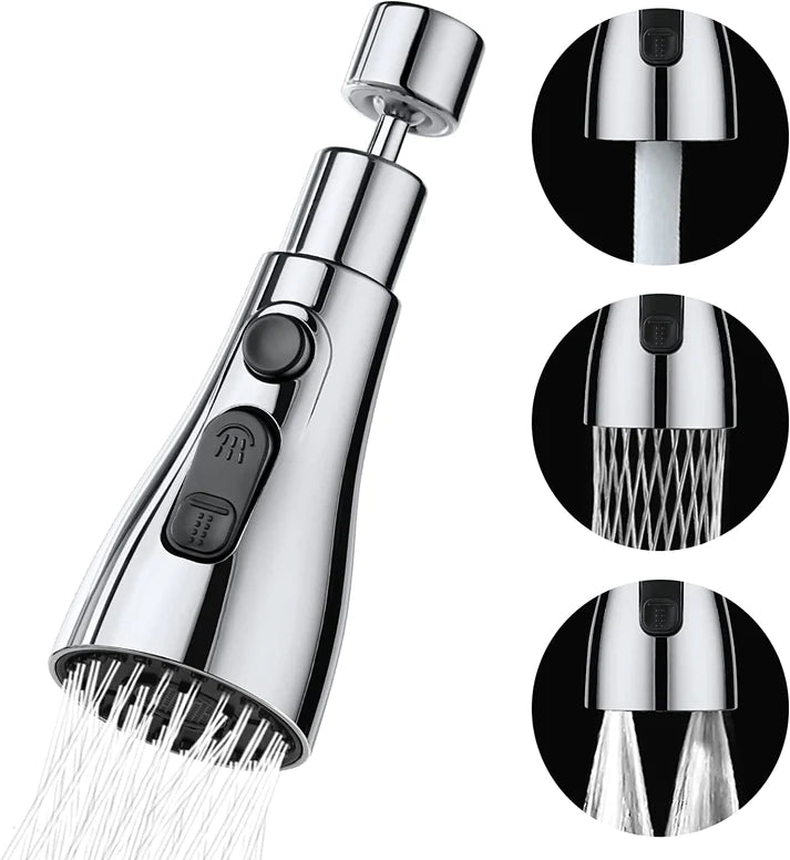 🔥360° Rotatable -3 Function Kitchen Faucet Spray Head